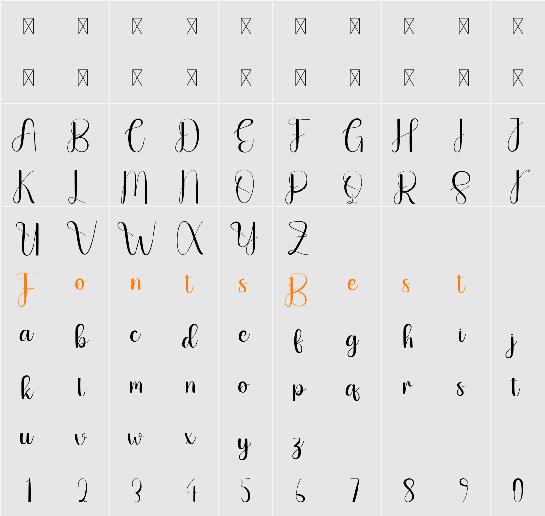 Reveille Character Map