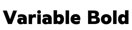 Variable Bold Font Image