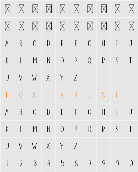 Fresh Banana Character Map