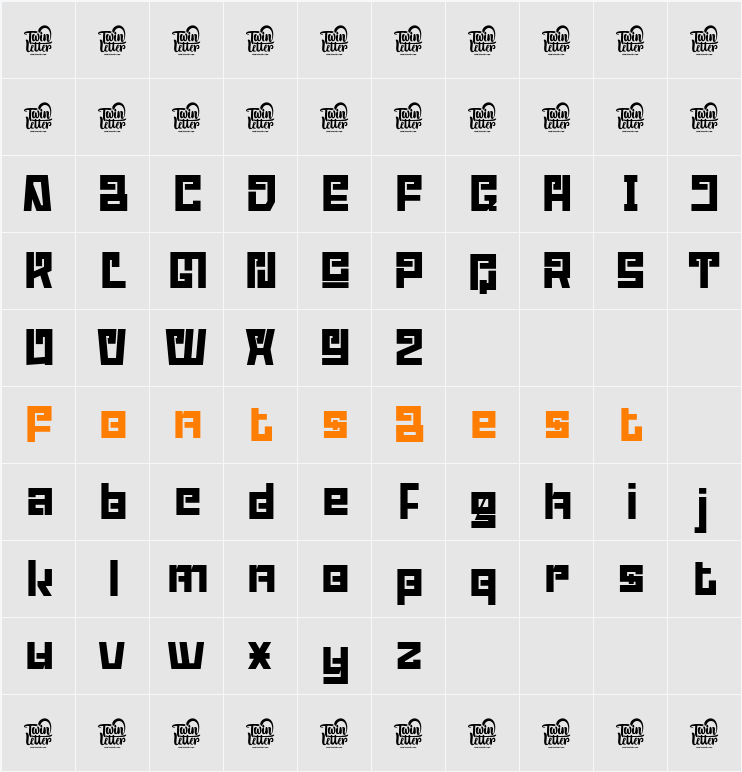ABODIN Character Map