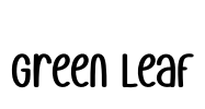 Green Leaf Font Image