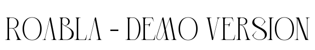 Roabla - Demo Version Font Image