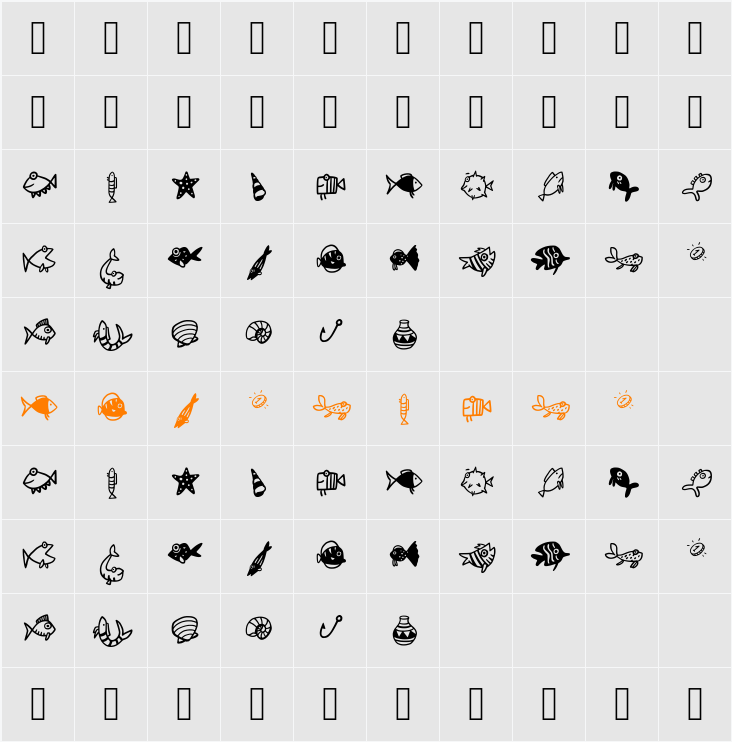 Fisch_eh01 Character Map