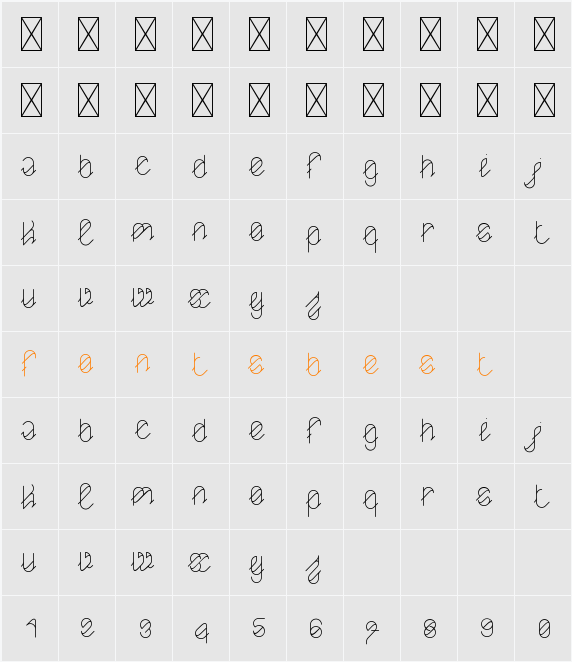 Tropicalist One Character Map