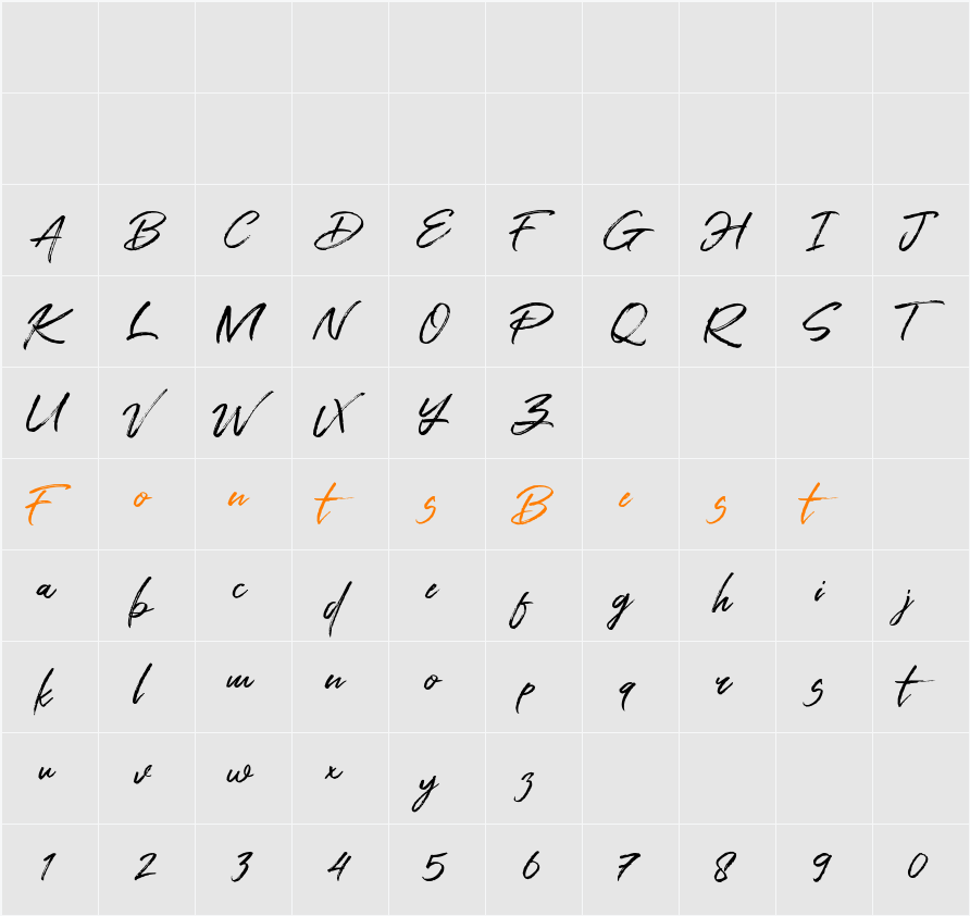 Antam Character Map