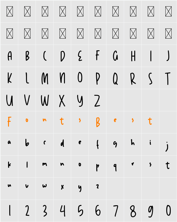 Me Gusta Demo Character Map