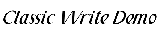 Classic Write Demo Font Image