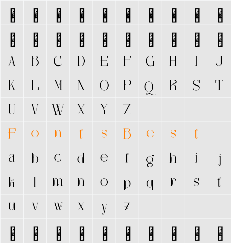 Aqub - Demo Version Character Map