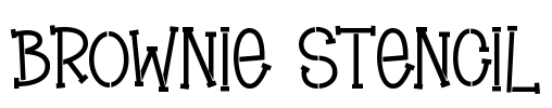 Brownie Stencil Font Image
