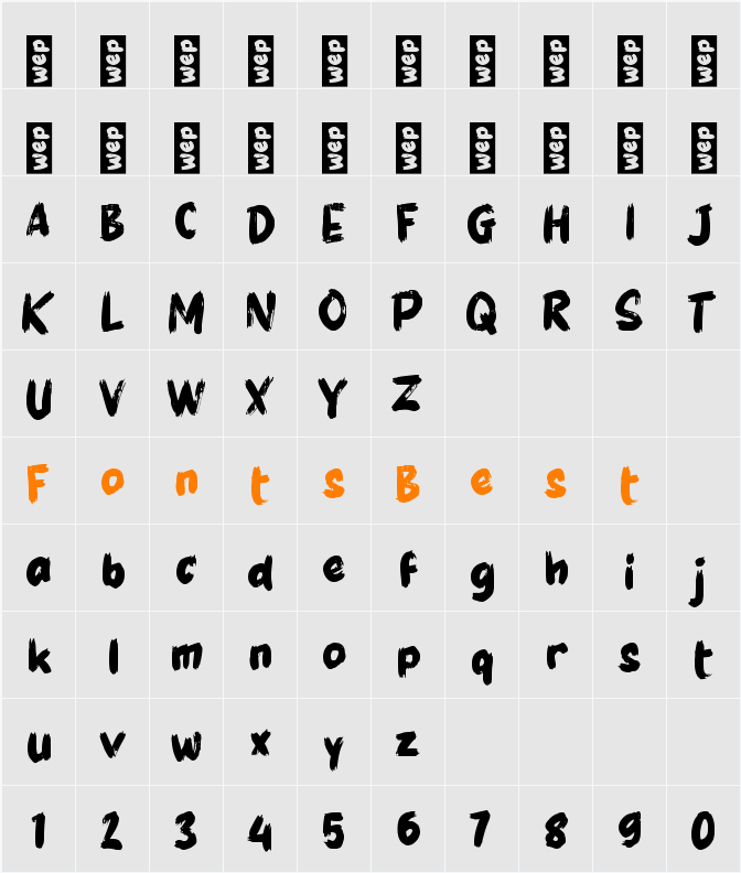 g Grillin Character Map