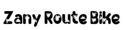 Zany Route Bike Font Image