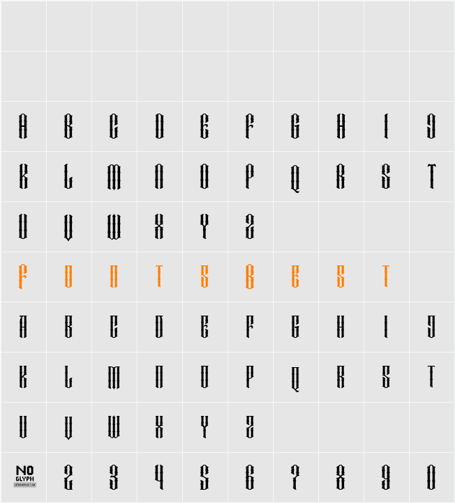 Masberco Character Map