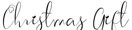 Christmas Gift Font Image