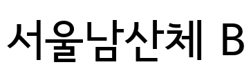 서울남산체 B Font Image