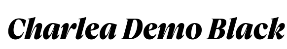 Charlea Demo Black Font Image