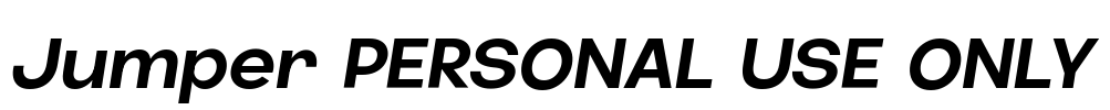Jumper PERSONAL USE ONLY Font Image