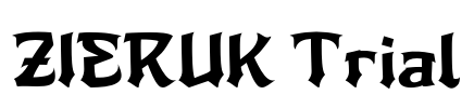 ZIERUK Trial Font Image
