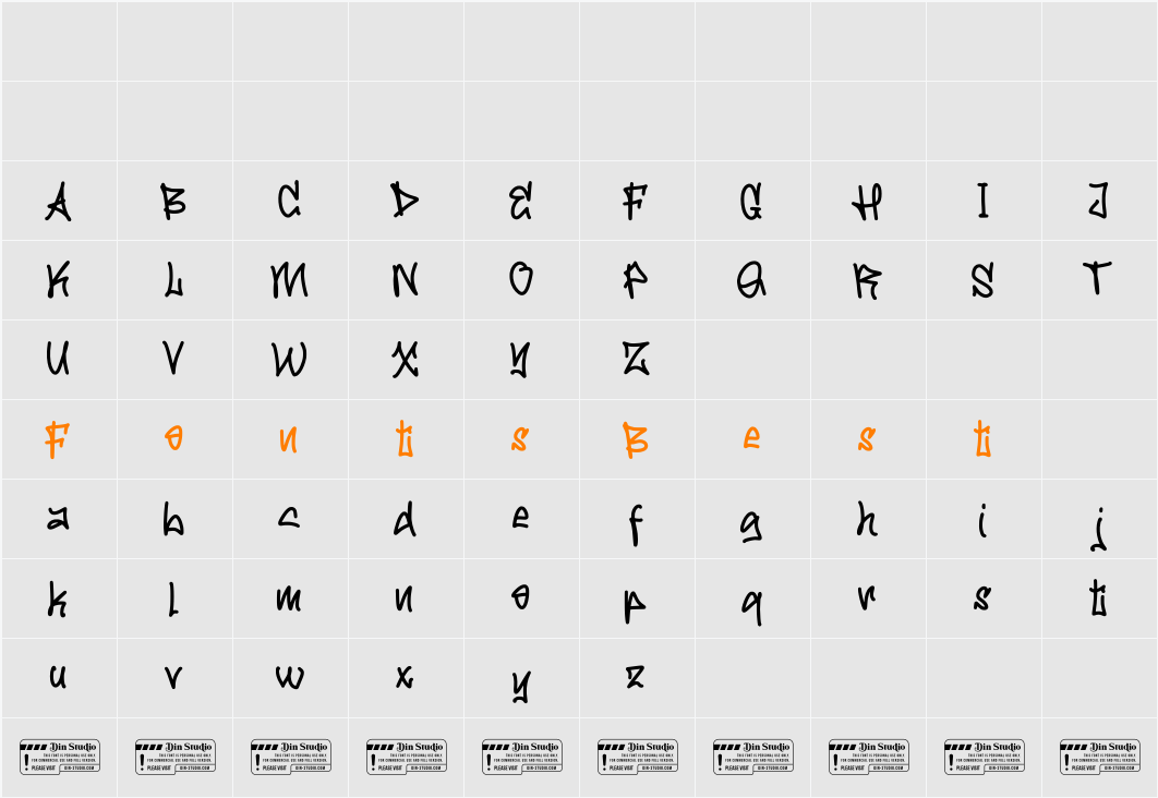 Bomberboy Solid Personal use Character Map