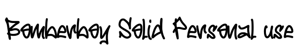 Bomberboy Solid Personal use Font Image