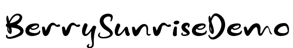 BerrySunriseDemo Font Image