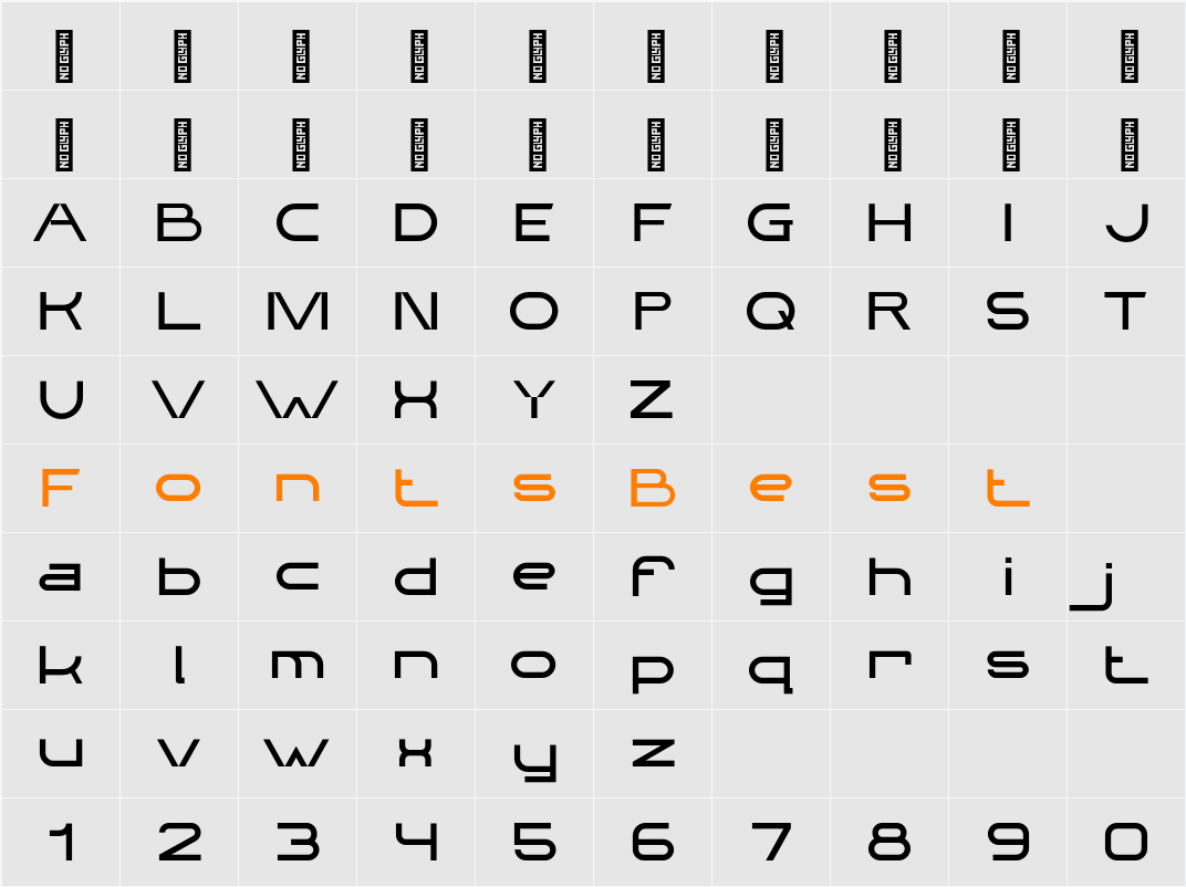 Meredia Personal Use Character Map
