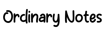 Ordinary Notes Font Image