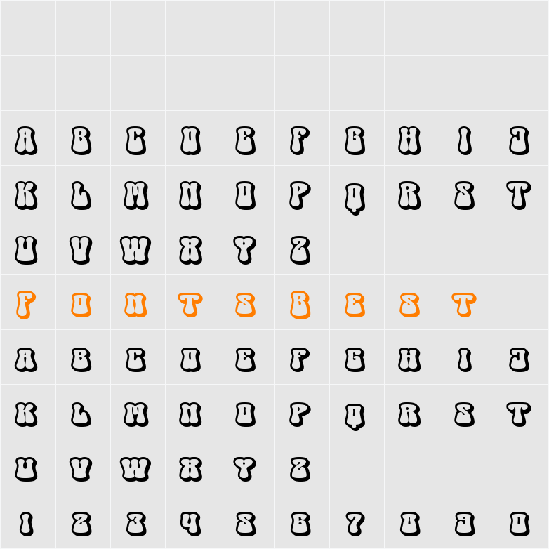 Groovy Beach Extrude Character Map