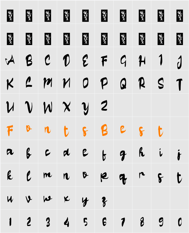 L Lefiah Character Map