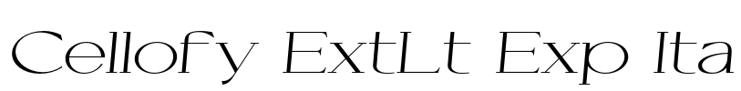 Cellofy ExtLt Exp Ita Font Image