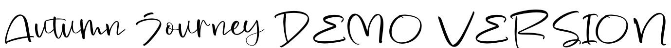 Autumn Journey DEMO VERSION Font Image