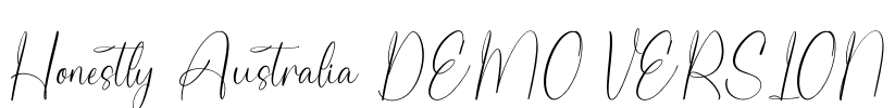 Honestly Australia DEMO VERSION Font Image