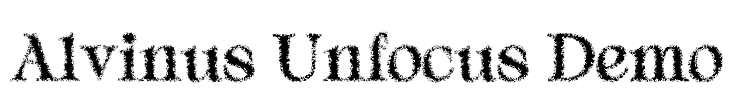 Alvinus Unfocus Demo Font Image