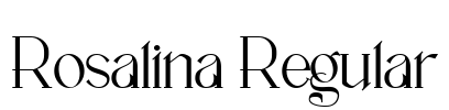 Rosalina Regular Font Image