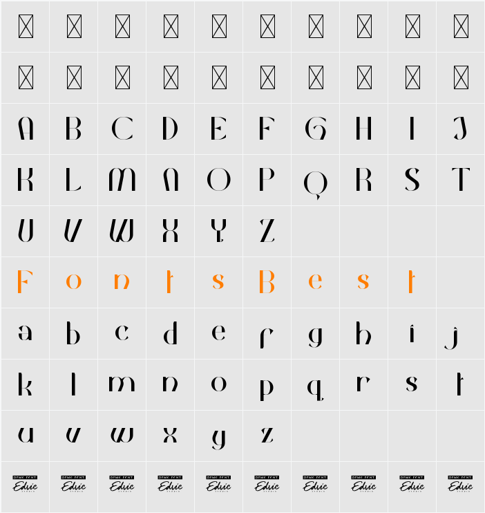 CreamyblackDemo Character Map