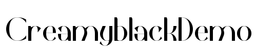 CreamyblackDemo Font Image