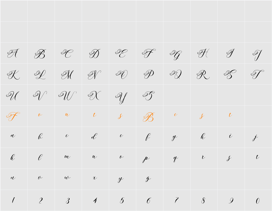 Andeglei Character Map