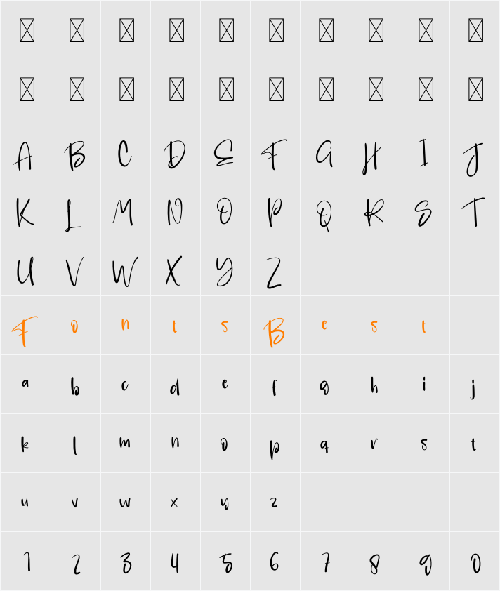 Eagle Character Map
