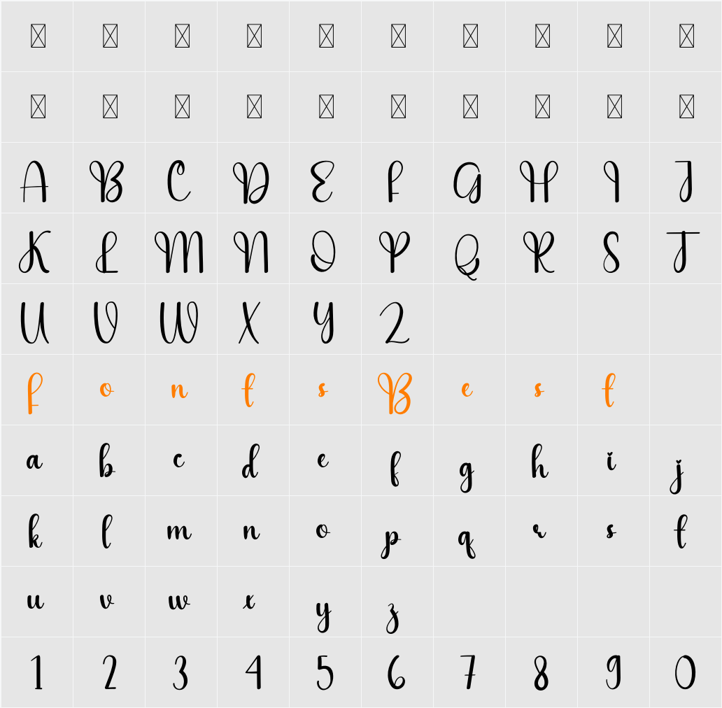 Quickly Character Map