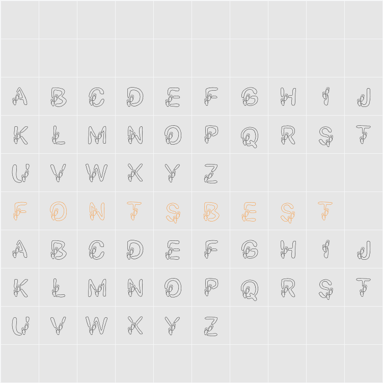 Sandal Character Map