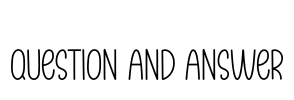 Question And Answer Font Image