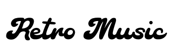 Retro Music Font Image