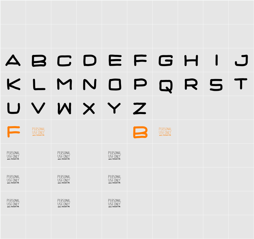 FOXY Character Map