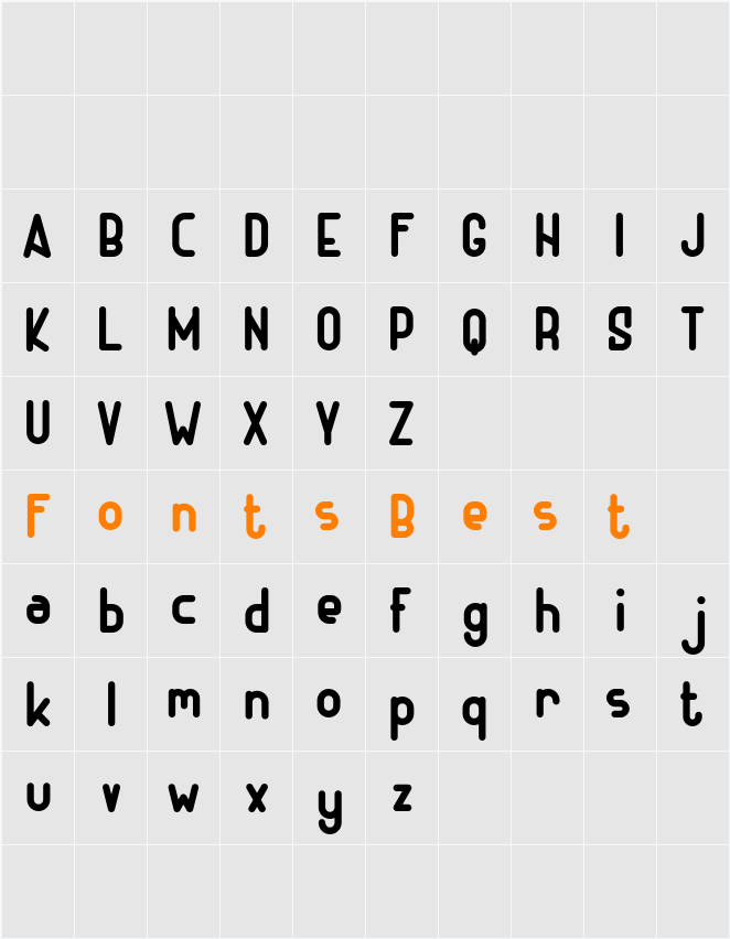 ADHE Sans Bold FREE Character Map
