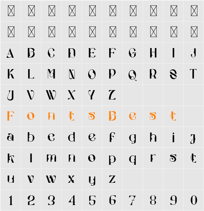 Stockhoolm Character Map