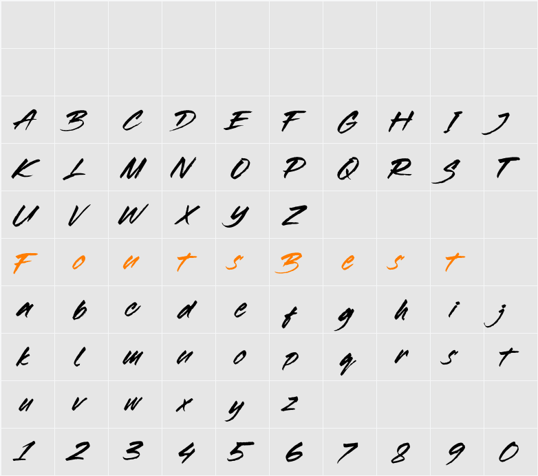 Rushway Character Map