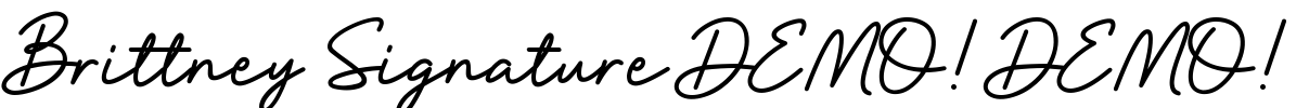 Brittney Signature DEMO! DEMO! Font Image