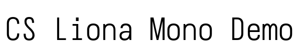 CS Liona Mono Demo Font Image