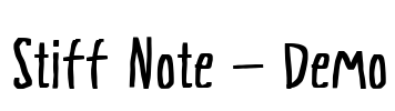 Stiff Note - Demo Font Image