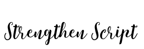 Strengthen Script Font Image