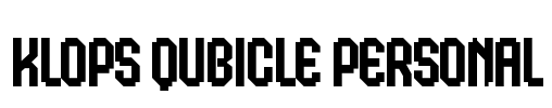 Klops Qubicle Personal Font Image